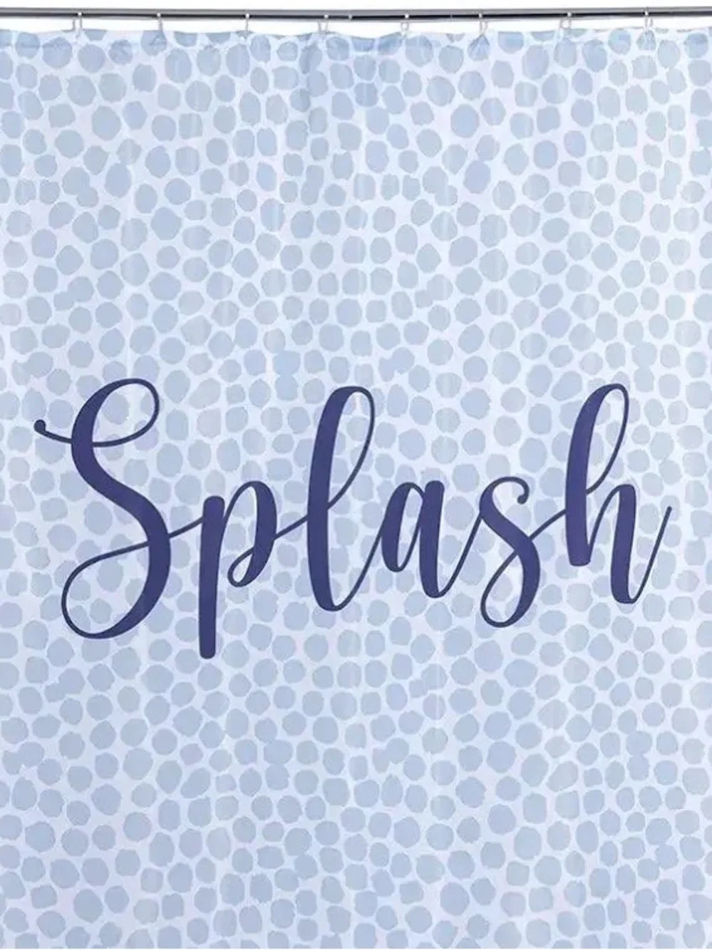 🚿NEW w/tags Shiraleah SPLASH Shower Curtain White Blue Fabric 72x72